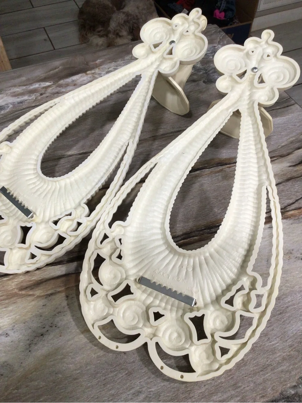 Vintage 1975 Burwood Products Faux Wicker Wall Sconce Pair MCM Boho Rattan 17
